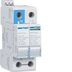 LIMITADOR SOBRETENSIONES HAGER SPN240D TIPO 2 - 40 KA