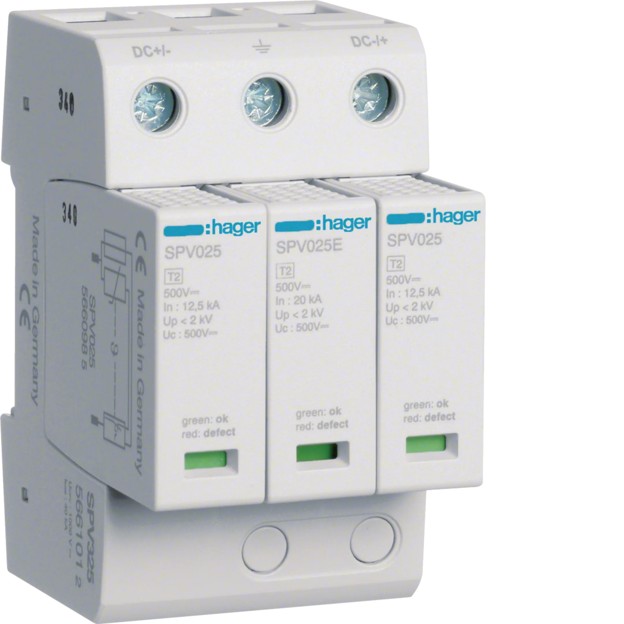 LIMITADOR SOBRE TENSION FOTOVOLTAICO HAGER SPV 325 TIPO 2